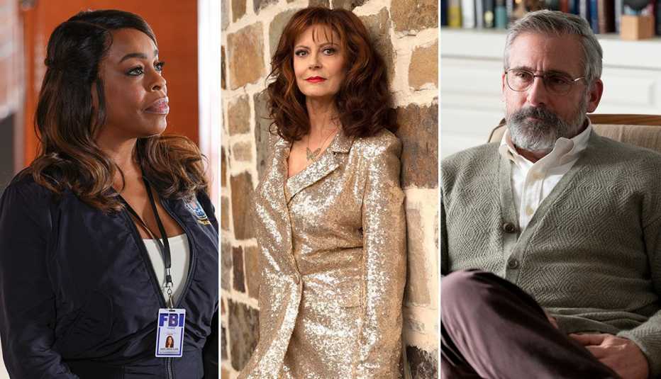 (Izquierda a derecha) Niecy Nash-Betts en "The Rookie: Feds", Susan Sarandon en "Monarch" y Steve Carell en "The Patient". (Izquierda a derecha) Niecy Nash-Betts en "The Rookie: Feds", Susan Sarandon en "Monarch" y Steve Carell en "The Patient".