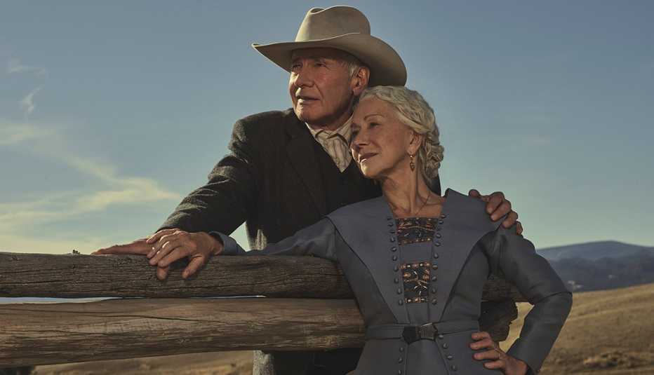 Harrison Ford y Helen Mirren en la serie 1923.