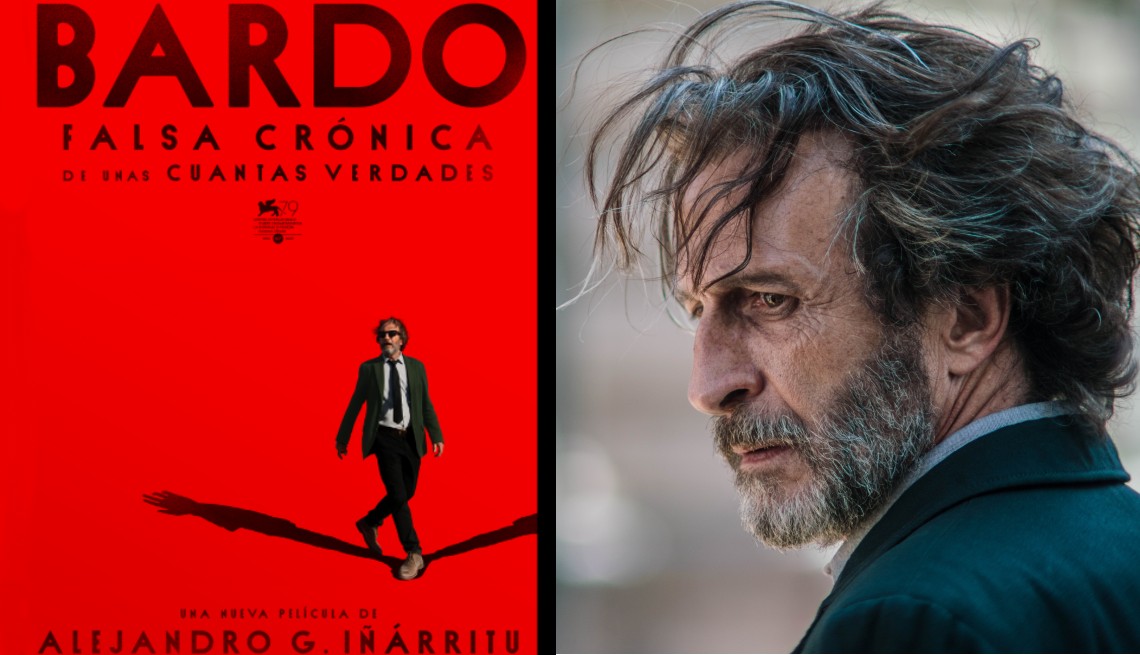 (Izquierda) Cartel promocional de Bardo, Falsa crónica de unas cuantas verdades y (derecha) el actor Daniel Giménez Cacho.