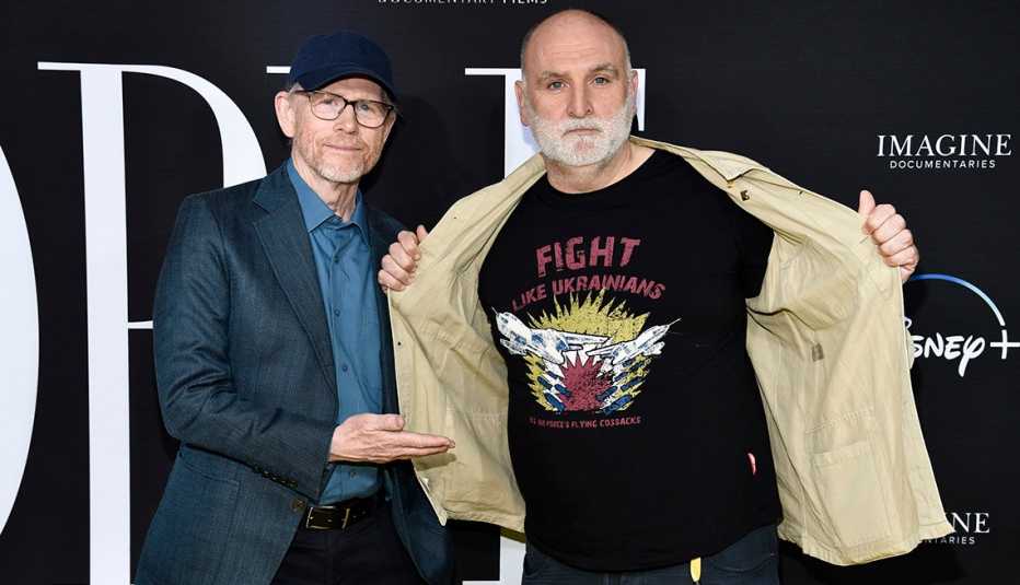 El actor y director Ron Howard y el chef Jose Andres.