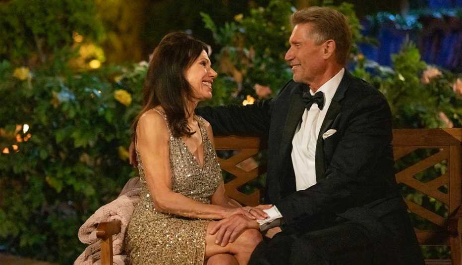 the golden bachelor gerry turner sits down with theresa on the series premiere