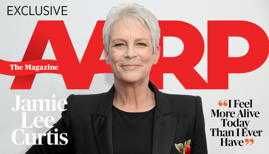 Jamie Lee Curtis en la portada de la revista AARP.