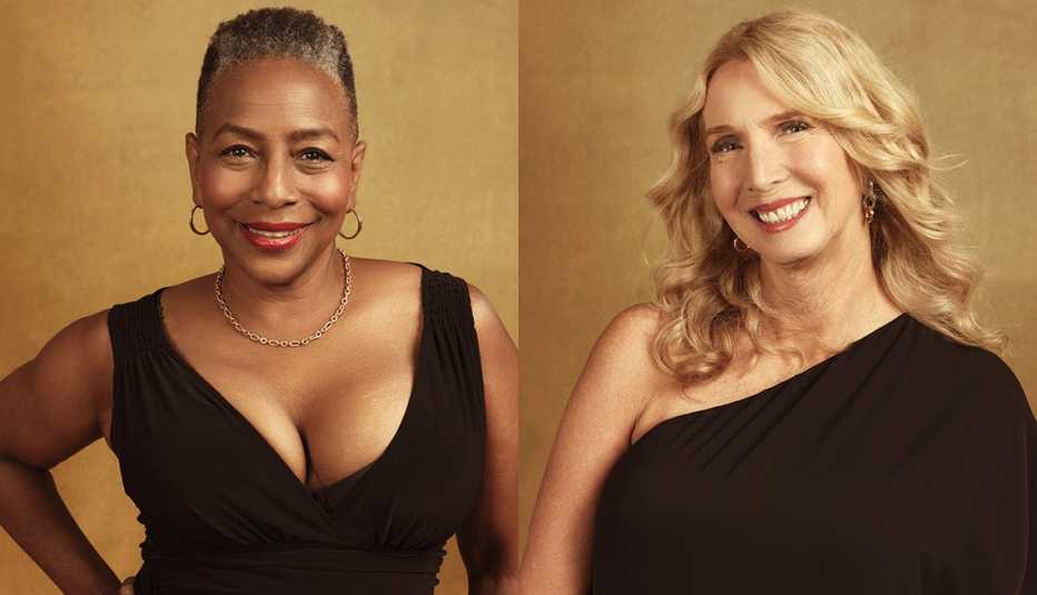 Las concursantes de "The Golden Bachelor" Natascha y Jeanie.