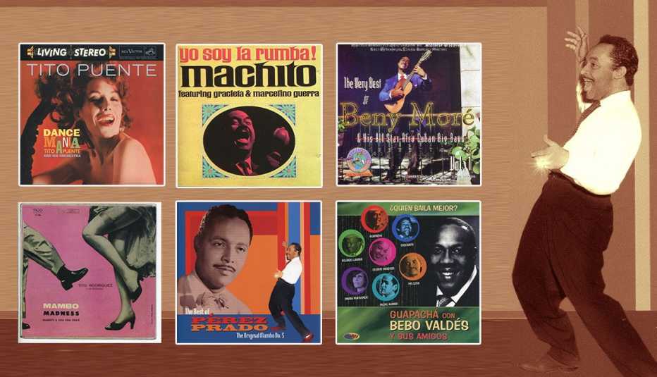 Montaje portadas discos de mambo