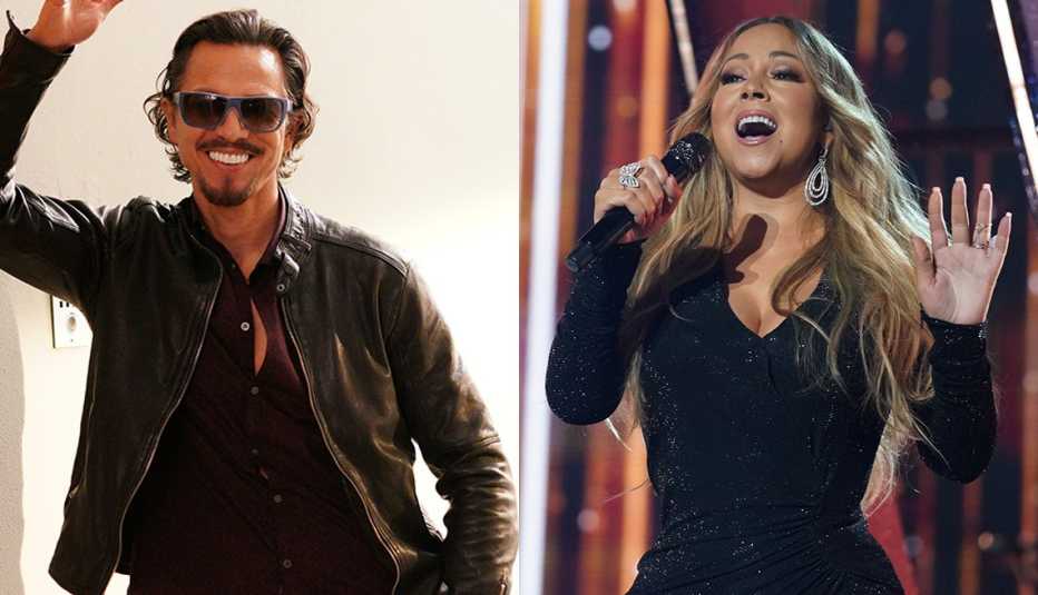 El actor Benjamin Bratt y la cantante Mariah Carey.