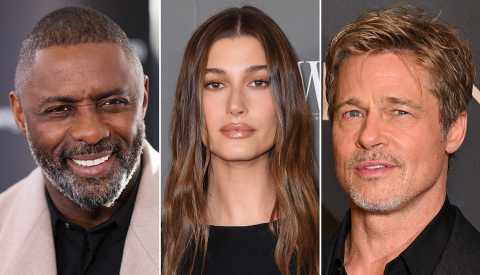Idris Elba, Hailey Bieber y Brad Pitt. Idris Elba, Hailey Bieber y Brad Pitt.