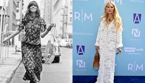 (Izquierda) Carly Simon en el 1971 y a la derecha, la estilista de celebridades Rachel Zoe en el 2023 (Izquierda) Carly Simon en el 1971 y a la derecha, la estilista de celebridades Rachel Zoe en el 2023