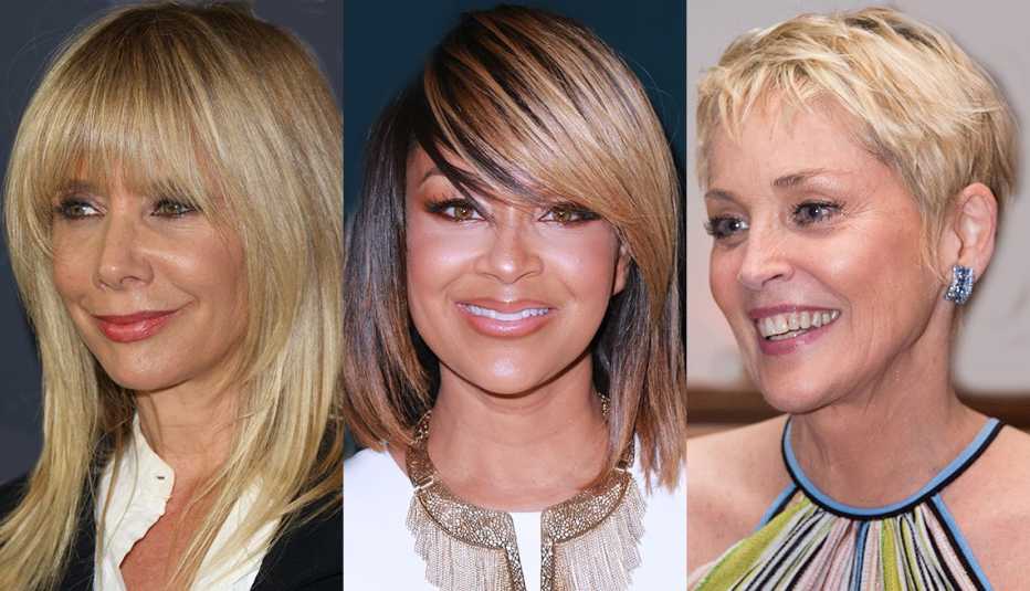 Rosanna Arquette, LisaRaye y Sharon Stone con flequillos