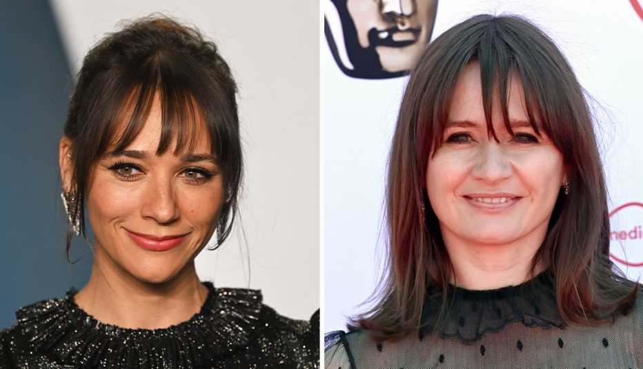 rashida jones and emily mortimer wearing piecey bangs