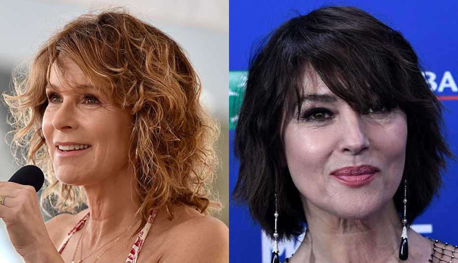 Jennifer Grey (izquierda) y Monica Bellucci.