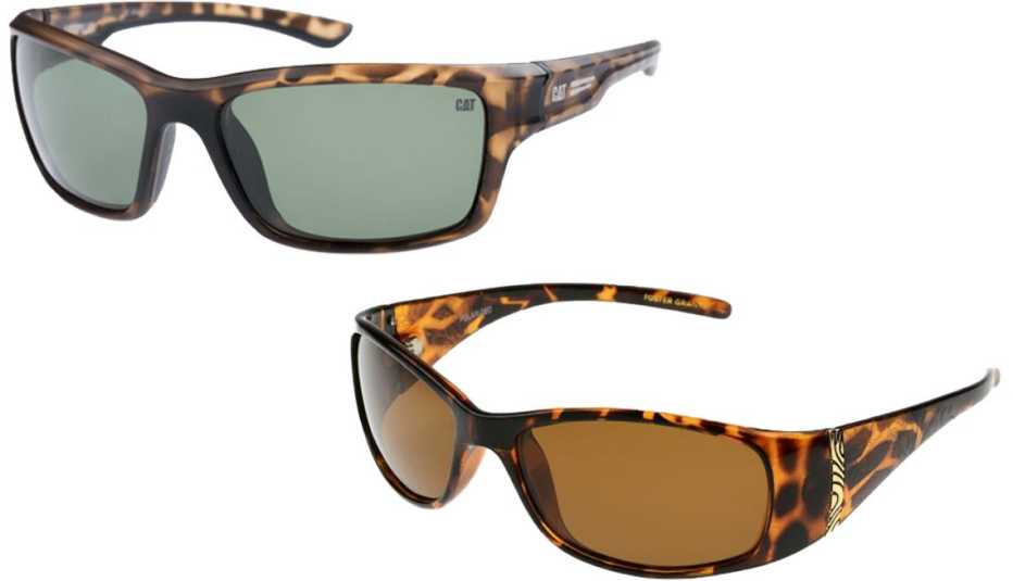 Gafas de sol Caterpillar Ridge para hombre (arriba a la izq.); Foster Grant Juliet para mujer (abajo a la der.)