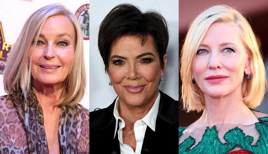 (De izquierda a derecha) Bo Derek, Kris Jenner y Cate Blanchett