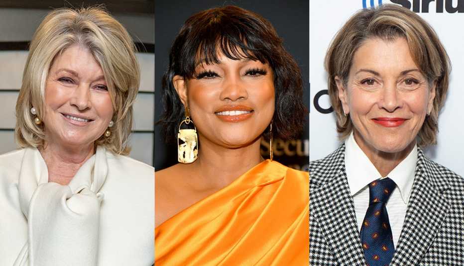 (Izquierda a derecha) Martha Stewart, Garcelle Beauvais y Wendie Malick (Izquierda a derecha) Martha Stewart, Garcelle Beauvais y Wendie Malick