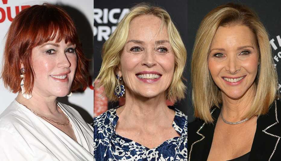(Izquierda a derecha) Molly Ringwald, Sharon Stone y Lisa Kudrow. (Izquierda a derecha) Molly Ringwald, Sharon Stone y Lisa Kudrow.