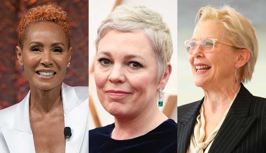 (Izquierda a derecha) Jada Pinkett Smith, Olivia Colman y Annette Bening.