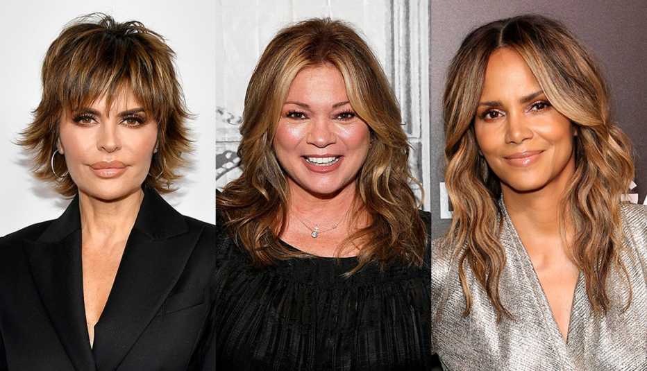 (Izquierda a derecha) Lisa Rinna, Valerie Bertinelli y Halle Berry. (Izquierda a derecha) Lisa Rinna, Valerie Bertinelli y Halle Berry.