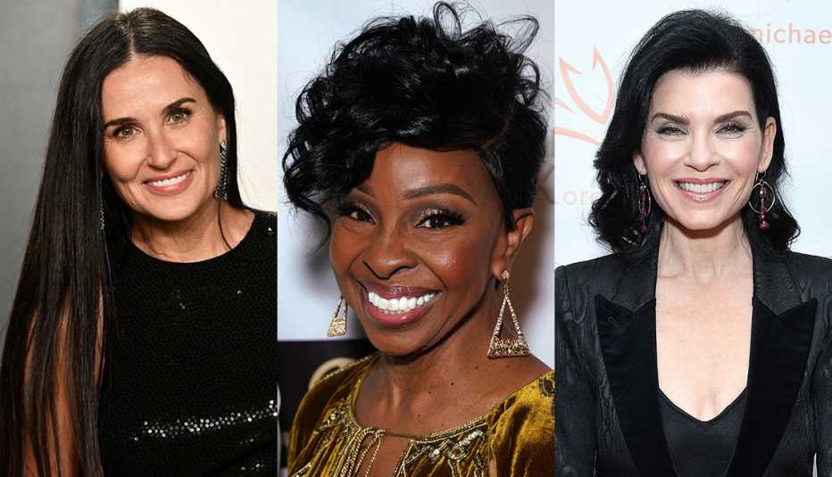 (Izquierda a derecha) Demi Moore, Gladys Knight y Julianna Margulies.