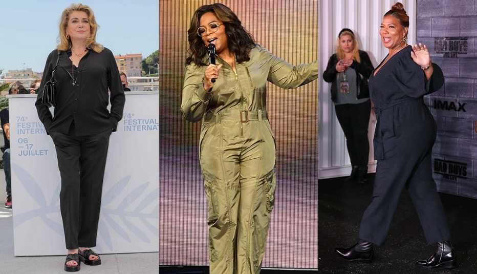 (De izquierda a derecha) Catherine Deneuve, Oprah Winfrey y Queen Latifah.