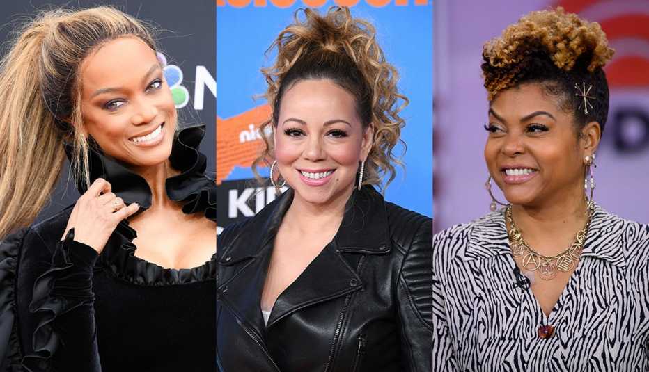 (De izquierda a derecha) Tyra Banks, Mariah Carey y Taraji P. Henson.