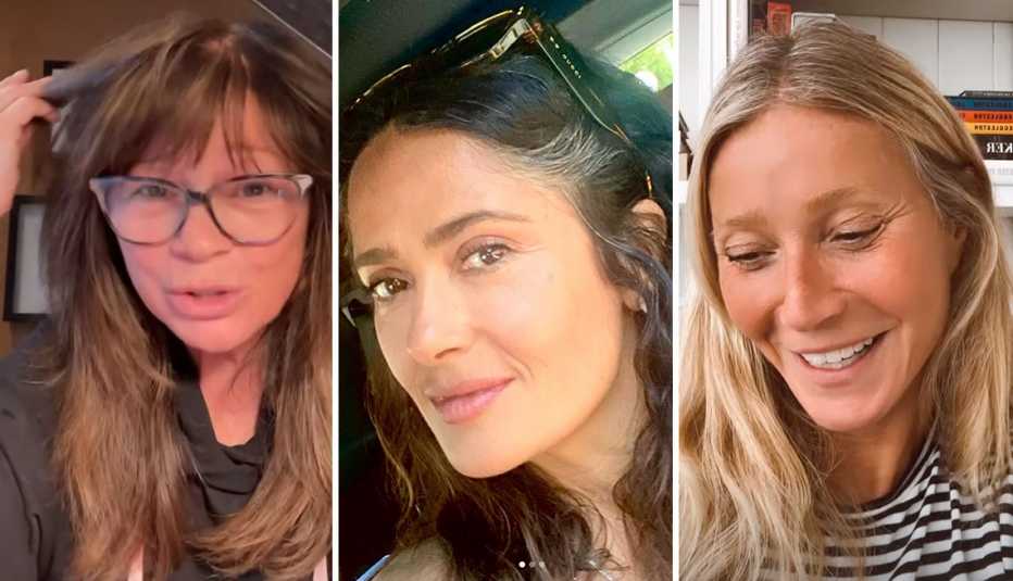 De izquierda a derecha: Valerie Bertinelli, Salma Hayek y Gwyneth Paltrow
