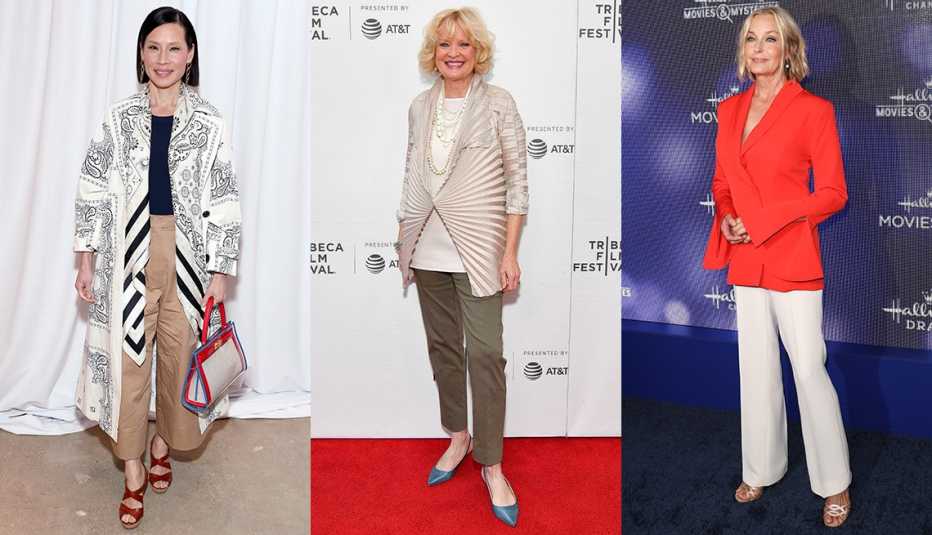  (De izquierda a derecha) Lucy Liu, Christine Ebersole y Bo Derek.
