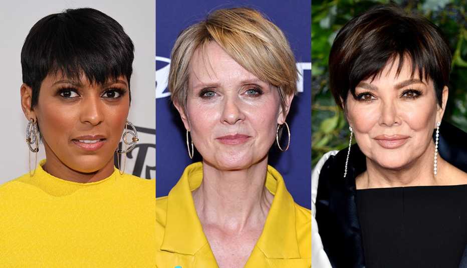 (Izquierda a derecha) Tamron Hall, Cynthia Nixon y Kris Jenner.