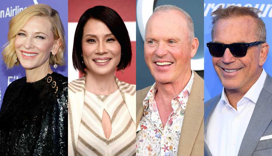(Izquierda a derecha) Cate Blanchett, Lucy Liu, Michael Keaton y Kevin Costner.