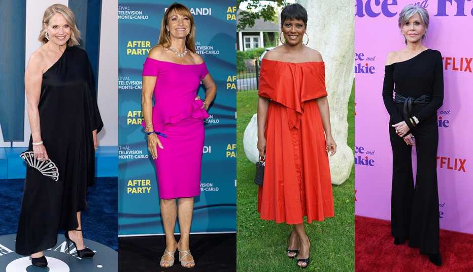 (Izquierda a derecha) Katie Couric, Jane Seymour, Tamron Hall y Jane Fonda.