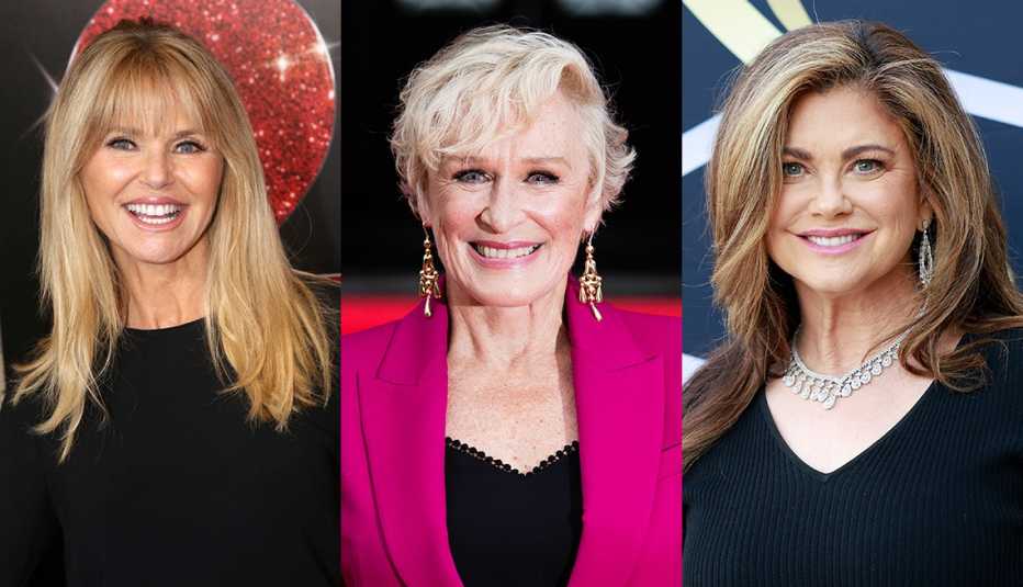(De izquierda a derecha) Christie Brinkley, Glenn Close y Kathy Ireland.