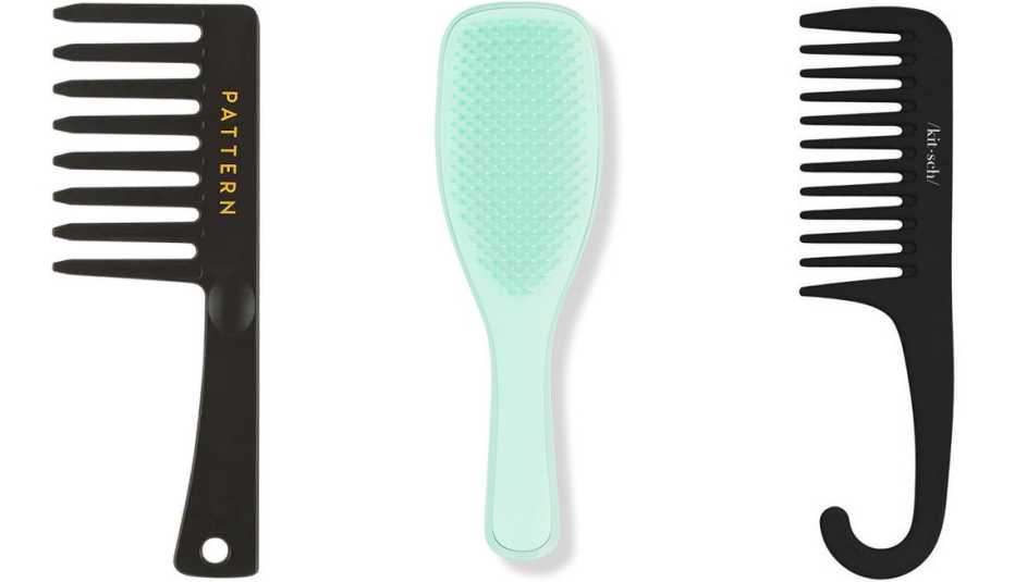 Opciones de peinillas y cepillos para el cabello.