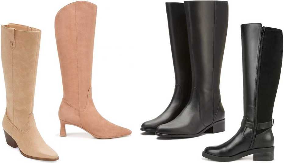 Opciones de botas vaqueras y botas altas. Opciones de botas vaqueras y botas altas.