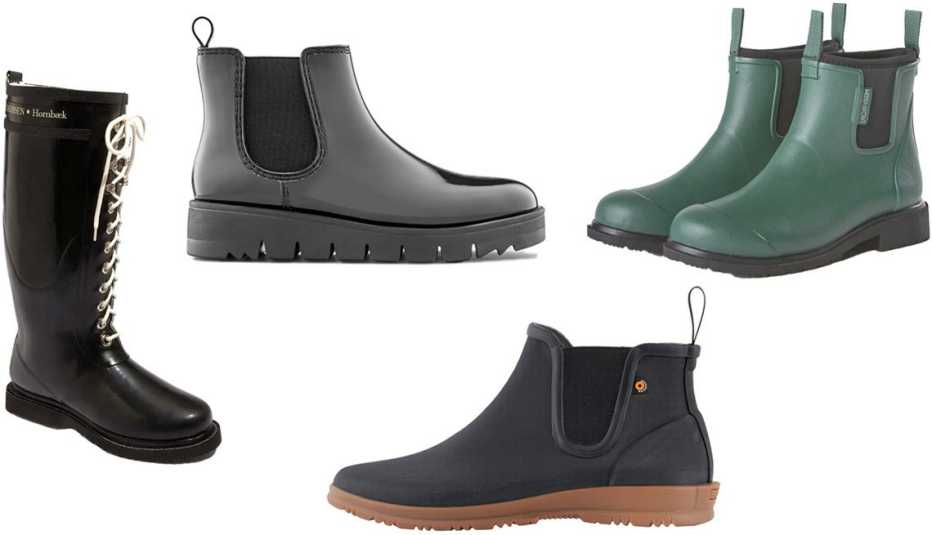 Opciones de botas para la lluvia.