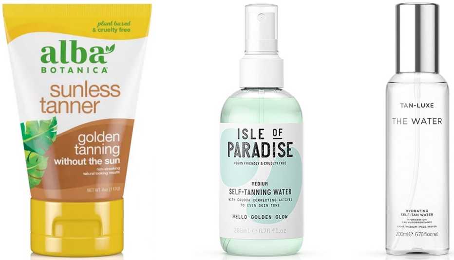 Productos autobronceadoras.