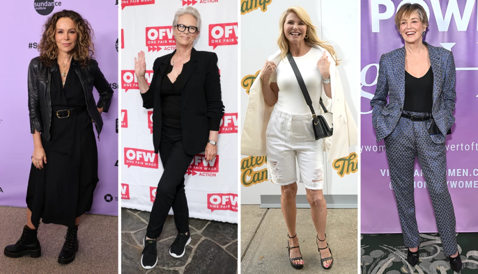 (De izquierda a derecha) Jennifer Grey, Jamie Lee Curtis, Christie Brinkley y Sharon Stone.