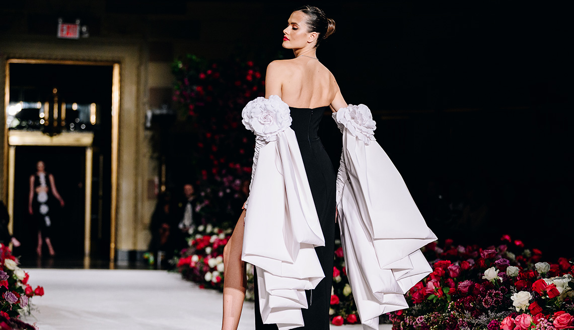 Una modelo en la pasarela.