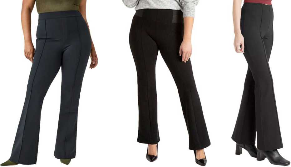 Opciones de pantalones de tiro alto.