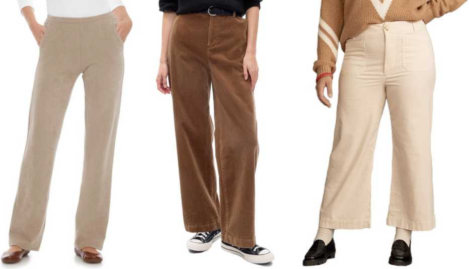 Pantalones de pana relajados.