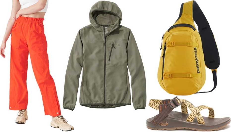 Ropa y accesorios para hacer senderismo. Ropa y accesorios para hacer senderismo.