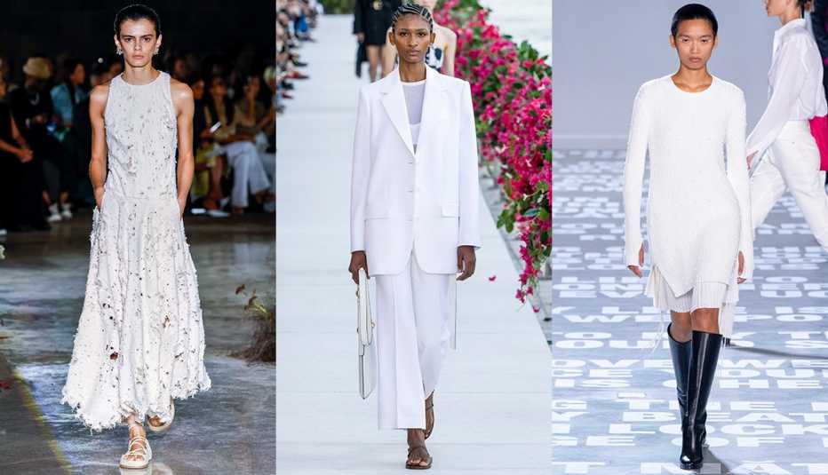Models walking the runway during the Jason Wu Ready to Wear Spring/Summer 2024 fashion show, the Michael Kors Ready to Wear Spring/Summer 2024 fashion show and the Helmut Lang Ready to Wear Spring/Summer 2024 fashion show