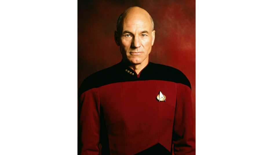 Sir Patrick Stewart en la serie de televisión Star Trek The Next Generation