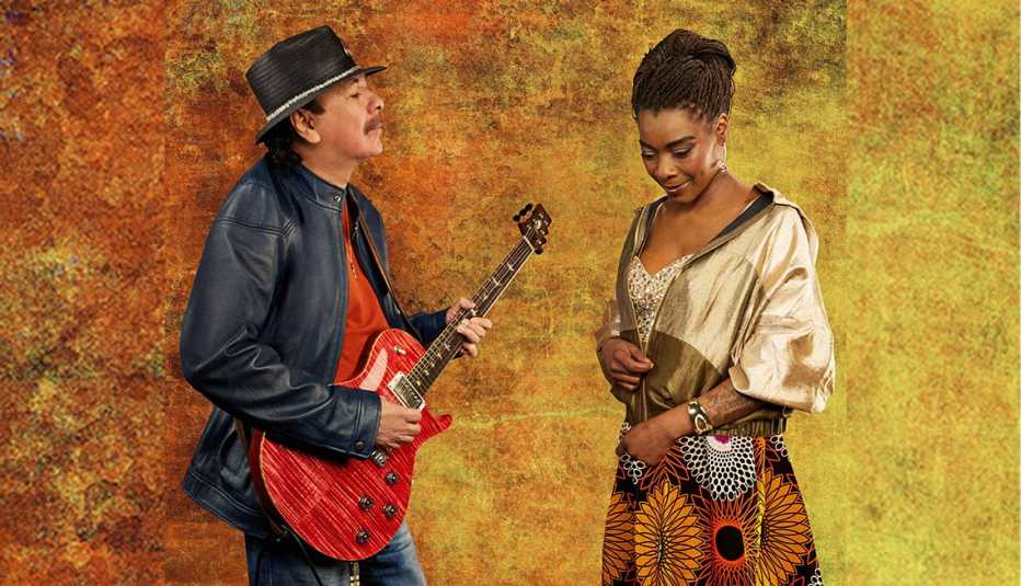 Carlos Santana y Buika para la promoción de su álbum Africa Speaks