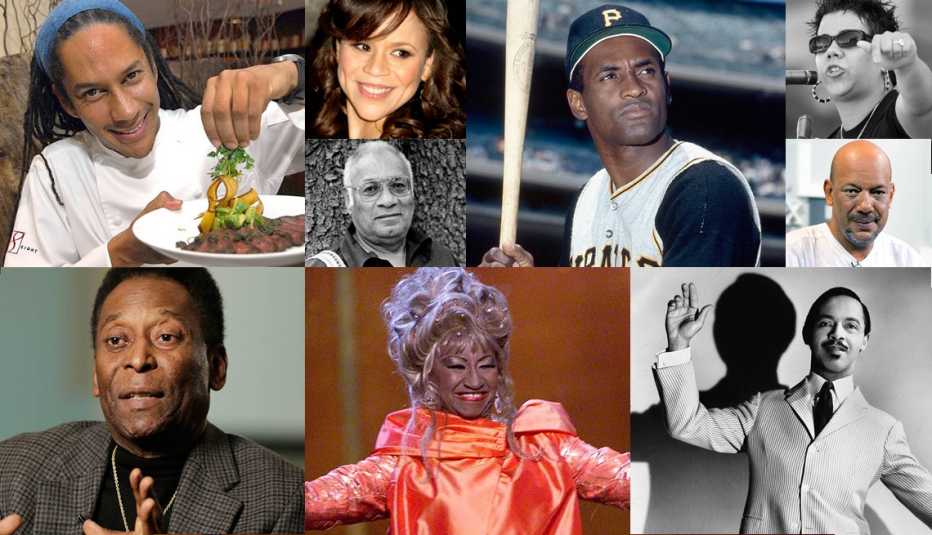 Varias fotos de  afrolatinos que hacen historia.