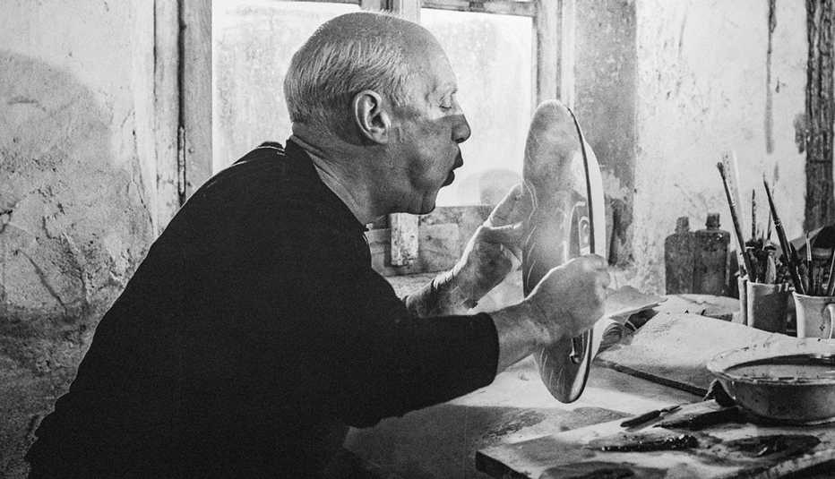 Pablo Picasso en el museo de arte moderno de Louisiana, Copenage, Dinamarca