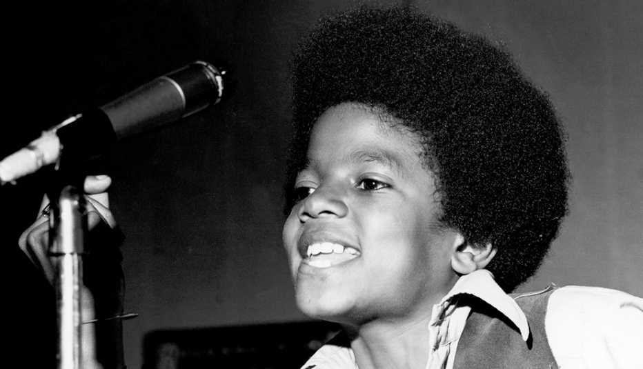 Michael Jackson en una presentación de los Jackson 5
