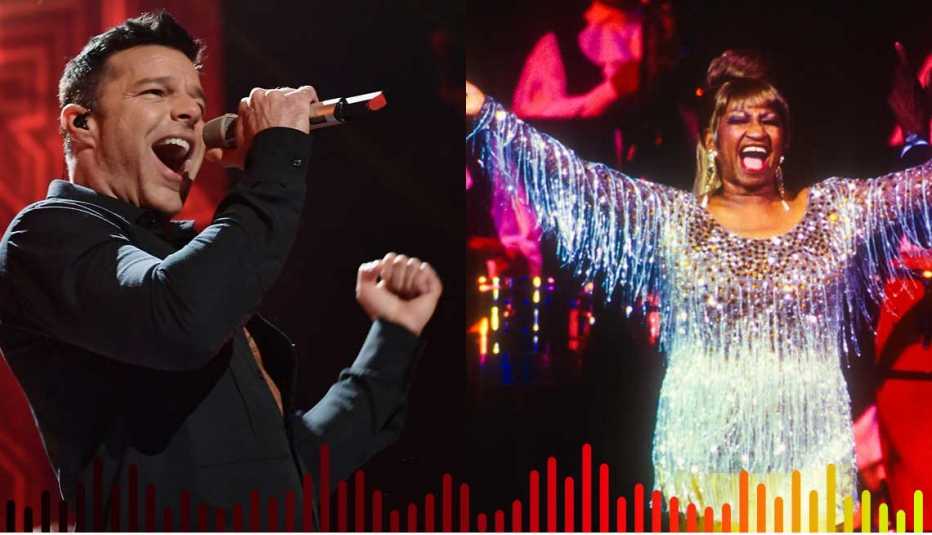 Ricky Martin y Celia Cruz