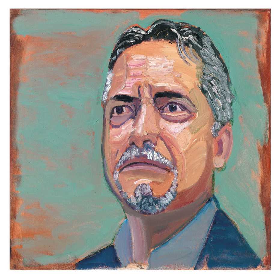 Retrato de Carlos Rovelo, pintado por George W. Bush.