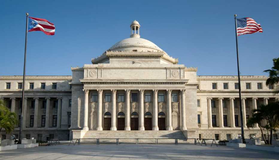 The Puerto Rico capitol building in San Juan.