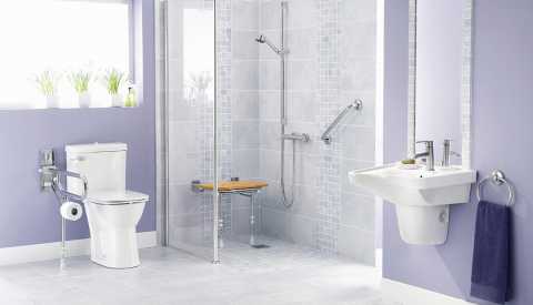 un baño moderno y accesible para personas con discapacidades  un baño moderno y accesible para personas con discapacidades