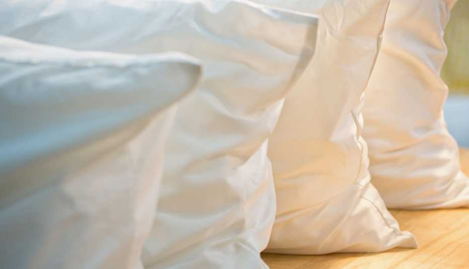Fila de almohadas Fila de almohadas