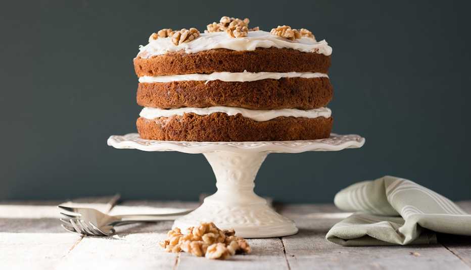 Una torta de zanahoria 
